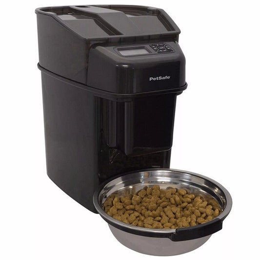 PetSafe Healthy Pet Simply Feed Automatic Dog and Cat Feeder  Dispenses Dog Food or Cat Food