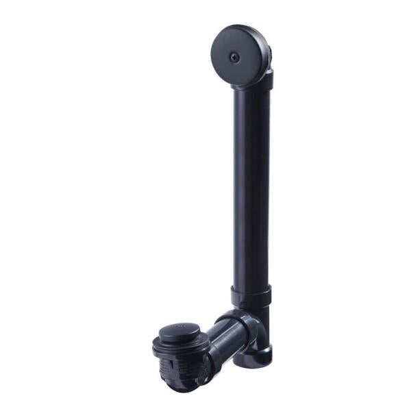 Easy Touch 1-1/2 in. X 1.58 Ft. Sch. 40 ABS Pipe Bath Waste and Overflow Drain DWV Pressure 5 PSI in Matte Black