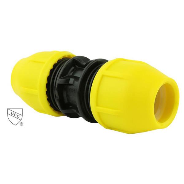 1-1/2 in. IPS DR 11 Underground Yellow Poly Gas Pipe Coupler