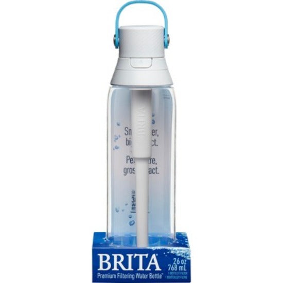 Brita 26 Ounce Premium Filtering Water Bottle with Filter - BPA Free - Clear