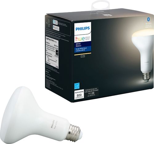 Philips Hue White BR30 LED 65W Equivalent Dimmable Smart Wireless Flood Light Bulb with Bluetooth (1-Pack)