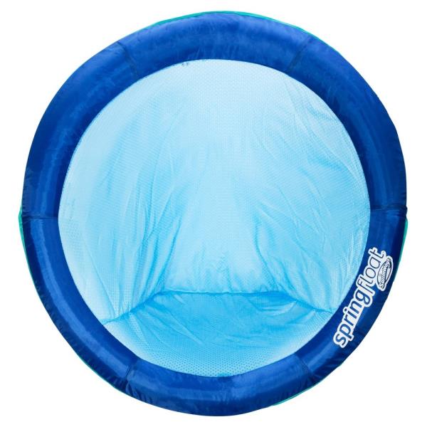 Flotteur De Piscine Rond Swimways Spring Float Papasan, Bleu