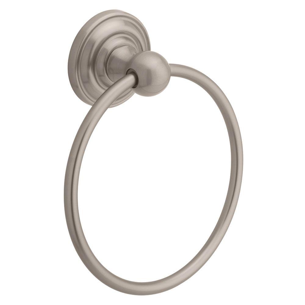 Delta Greenwich Towel Ring in SpotShield Brushed Nickel 138274 - New