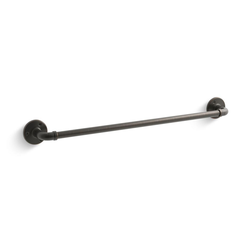 KOHLER Worth 24 in. Wall Mount Towel Bar in Oil-Rubbed Bronze