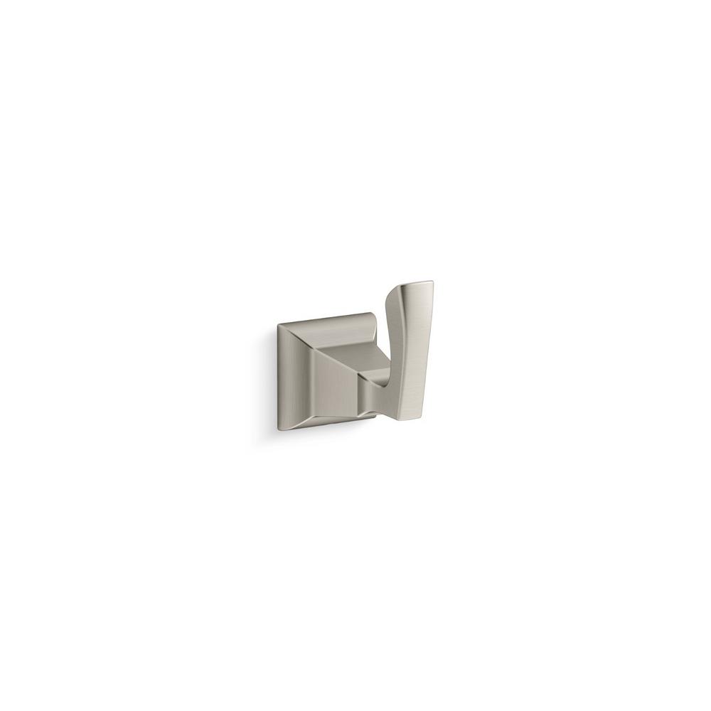 KOHLER Kallan Single Robe Hook in Vibrant Brushed Nickel