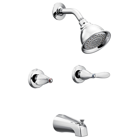 Moen Adler Two Handle Chrome Tub and Shower Faucet