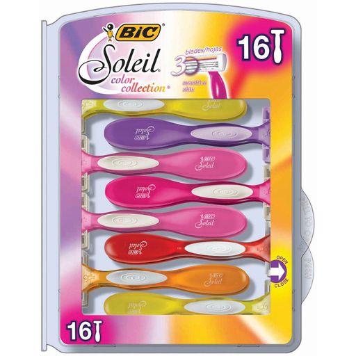 BIC Soleil Color Collection 16ct Smoother Shave Razer Blade Pack