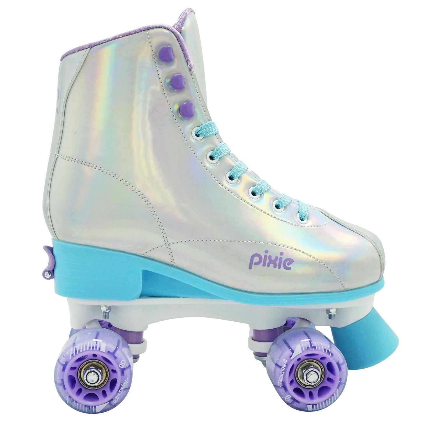 Roller Derby Girls Pixie Holographic Roller Skates with Adjustable Sizing (3-6)