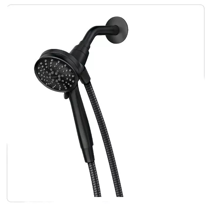 MOEN Attract with Magnetix 6-Spray Single Wall Mount 3.75 in. Handheld Adjustable Shower Head 1.75 GPM in Matte Black