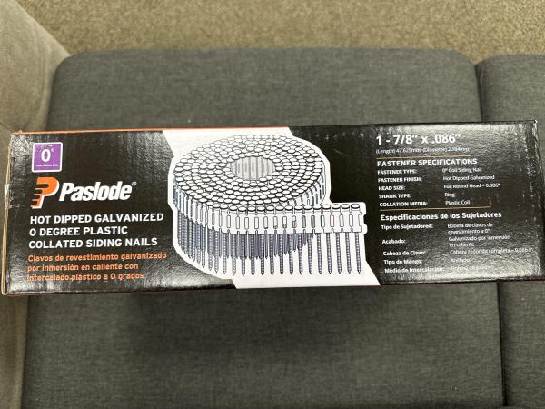 Paslode PS225C 1-7/8" x 0.086-Gauge 0 Degree Coil Siding Nails (3600-Per Box)