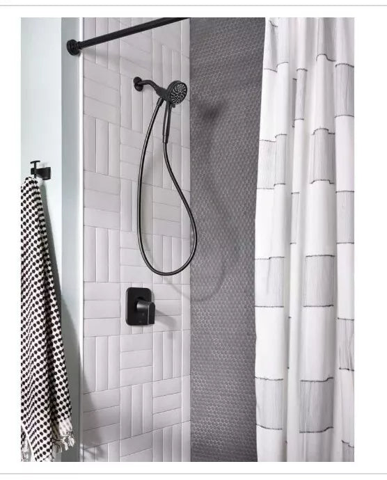 MOEN Attract with Magnetix 6-Spray Single Wall Mount 3.75 in. Handheld Adjustable Shower Head 1.75 GPM in Matte Black