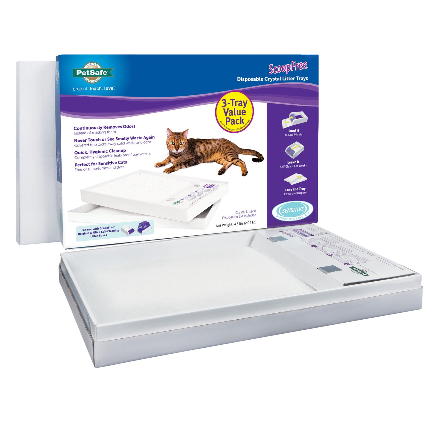 PetSafe ScoopFree Crystal Disposable Crystal Sensitive Cat Litter Trays - 3pk/13.5oz