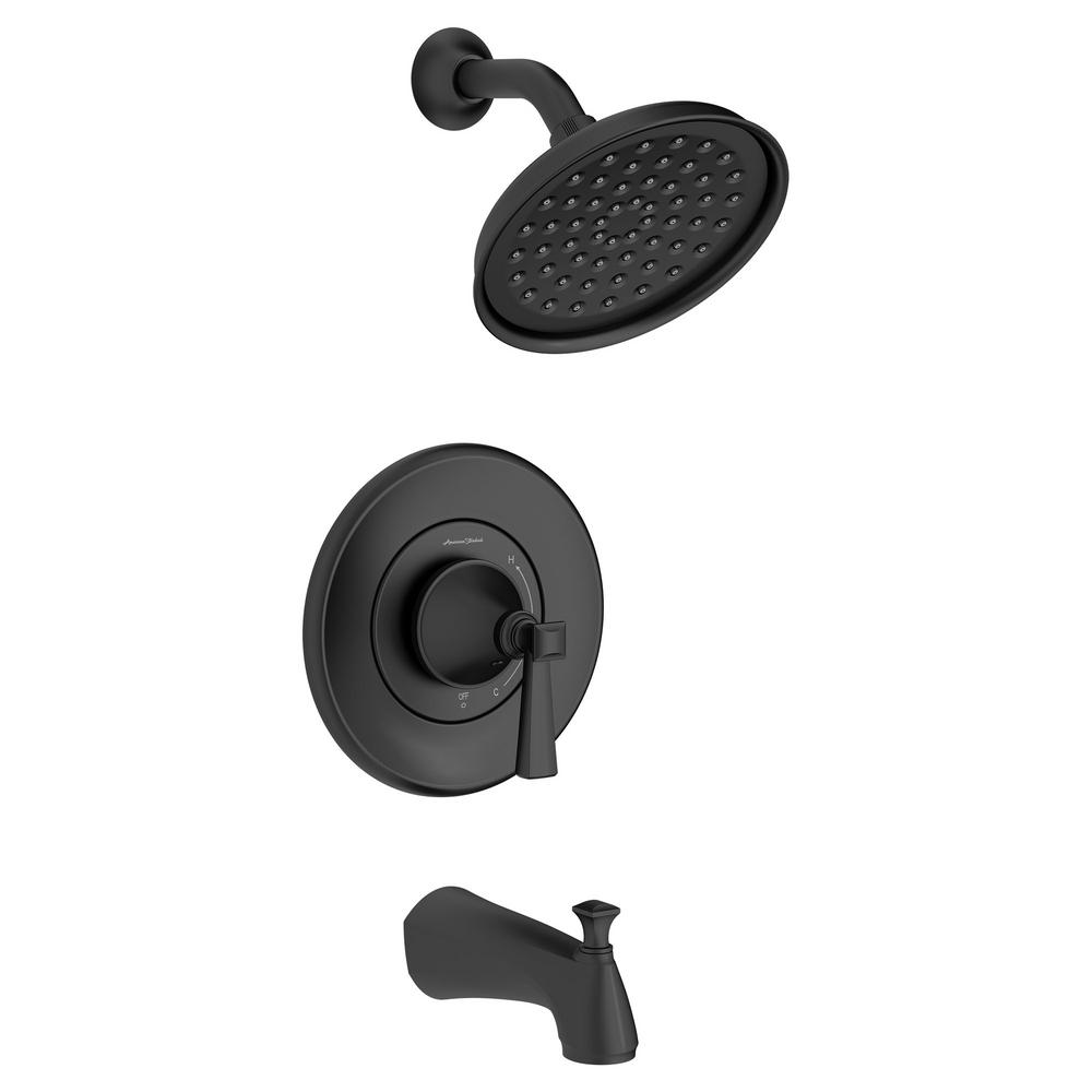 American Standard Rumson Single-Handle 1-Spray Tub and Shower Faucet with 1.8 GPM in Matte Black (Valve Included)