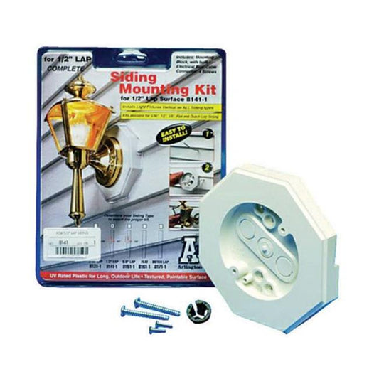 Arlington 8141-1 Siding Mount Block Kit with Built-in Box  1/2