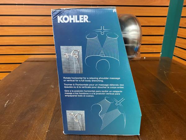 KOHLER Freespin Bellerose 3-Spray 5.25 in. Dual Wall Mount Fixed and Handheld Shower in Vibrant Brushed Nickel