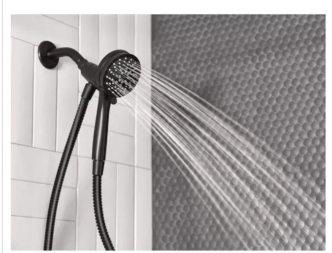 MOEN Attract with Magnetix 6-Spray Single Wall Mount 3.75 in. Handheld Adjustable Shower Head 1.75 GPM in Matte Black