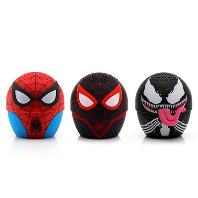 3 Pack Marvel Bitty Boomers Spider-Man  Venom  Miles Morales Bluetooth Speakers