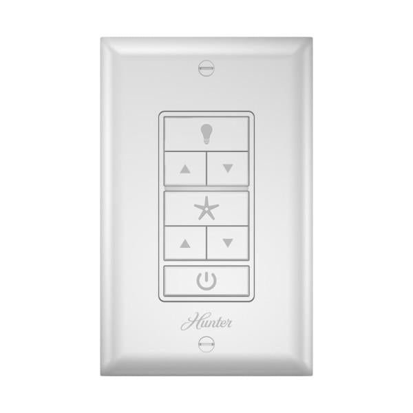 Universal Damp Rated Ceiling Fan Wall Remote Control White