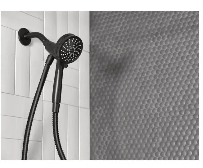 MOEN Attract with Magnetix 6-Spray Single Wall Mount 3.75 in. Handheld Adjustable Shower Head 1.75 GPM in Matte Black