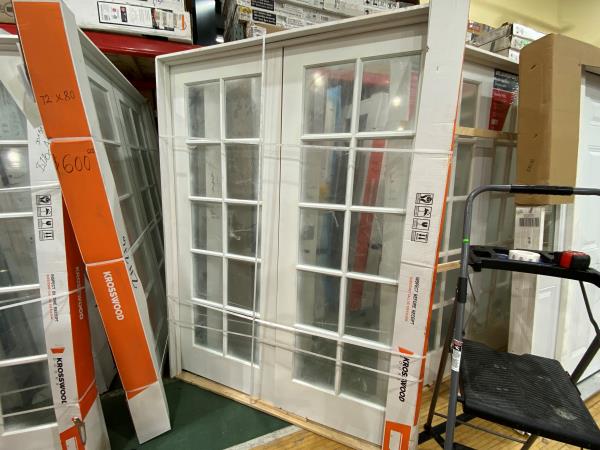 CCIN119 - 60X80 INTERIOR FRENCH DOOR WITH WINDOWS WHITE