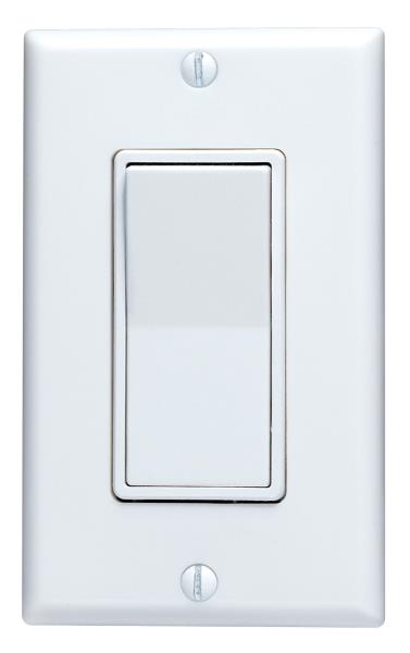 Leviton Decora 15 Amp Single Pole Rocker AC Quiet Light Switch  White (10-Pack)