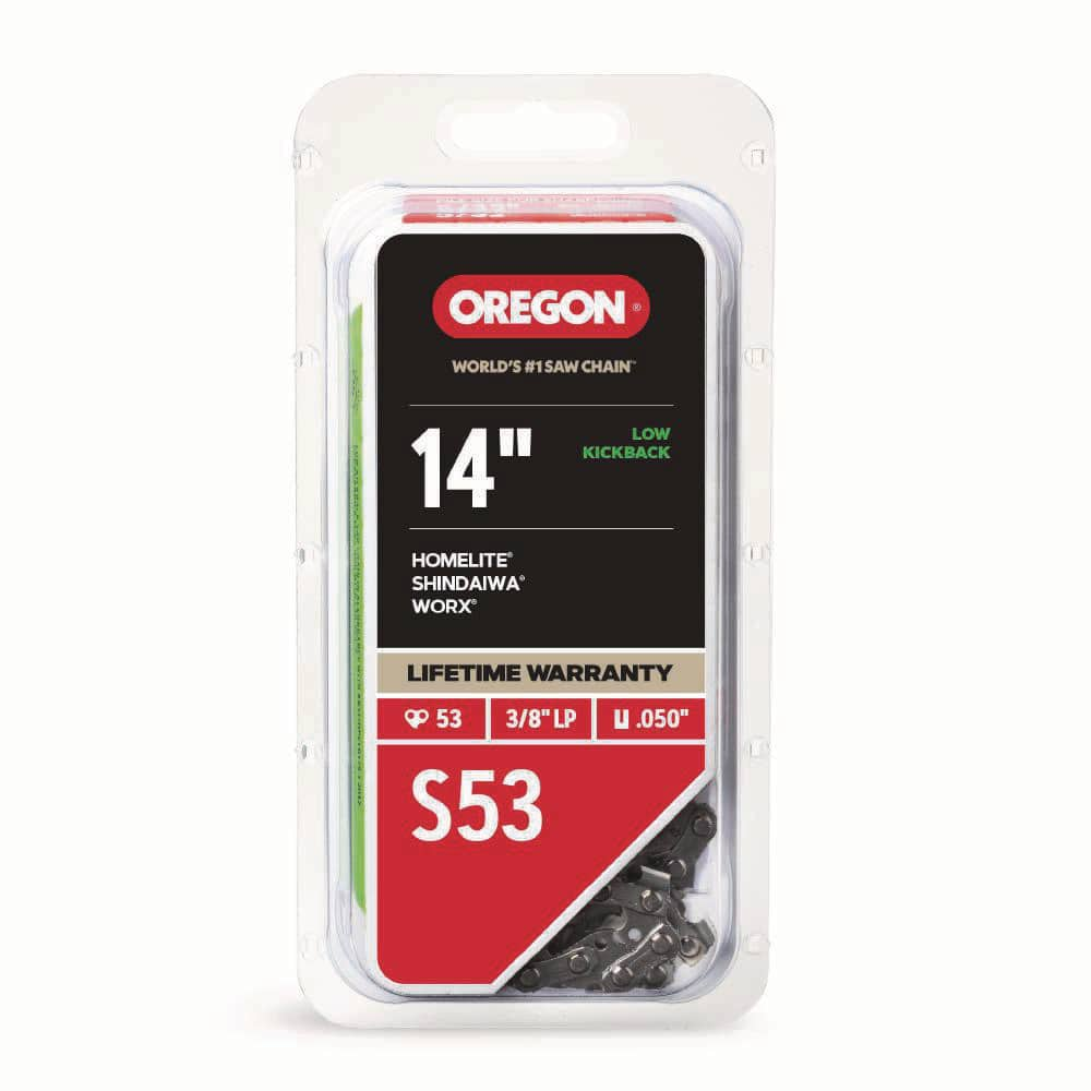 Oregon S53 AdvanceCut Saw Chain for 14 in. Bar - 53 Drive Links - Fits Craftsman, Homelite, Shindaiwa and More