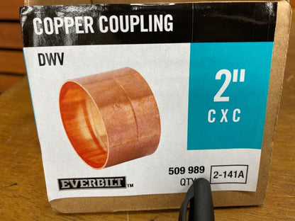 Copper Coupling 2" C x C 2-141A Everbilt