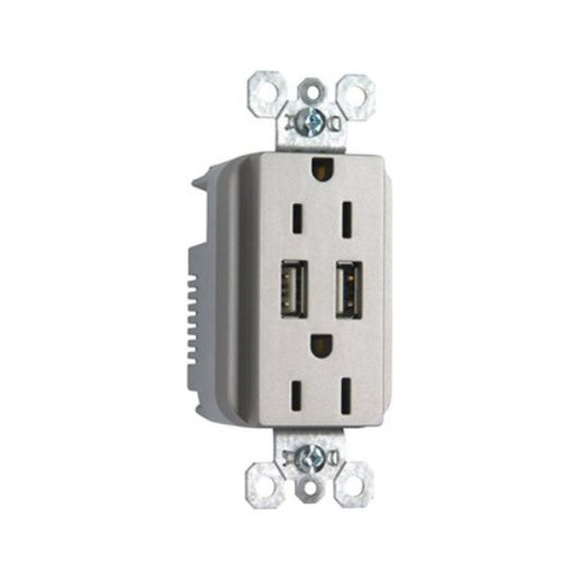 Legrand 15 Amp 125 Volt Duplex Outlet with USB