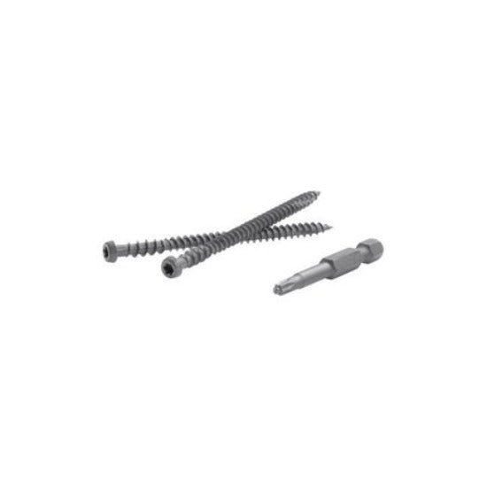 5000236 TrapEase 2.5 in. Torx TTAP Star Head Zinc Carbon Steel Composite Deck Screws, Island Mist - 350 per Box