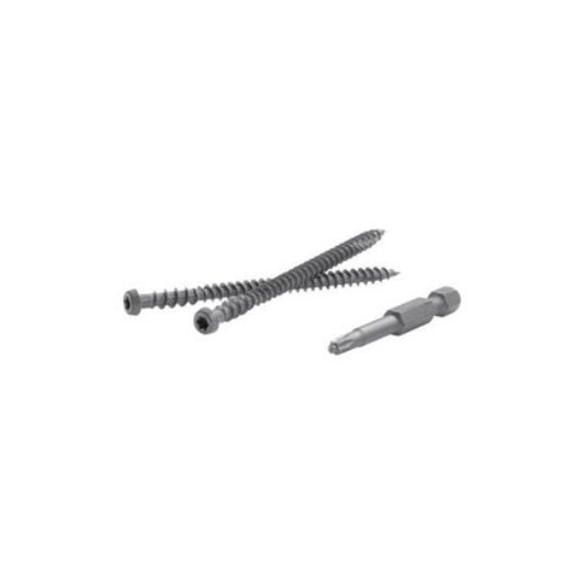 5000236 TrapEase 2.5 in. Torx TTAP Star Head Zinc Carbon Steel Composite Deck Screws, Island Mist - 350 per Box