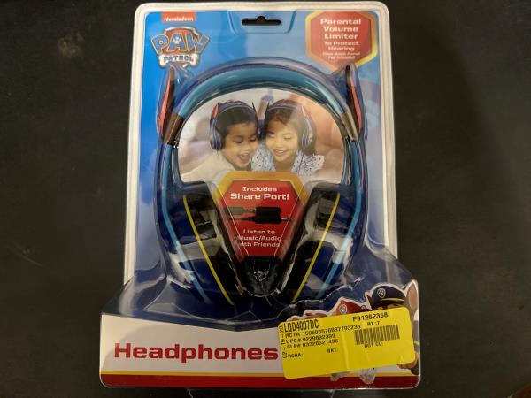 Paw Patrol Chase Headphones for Kids  Volume Limiting