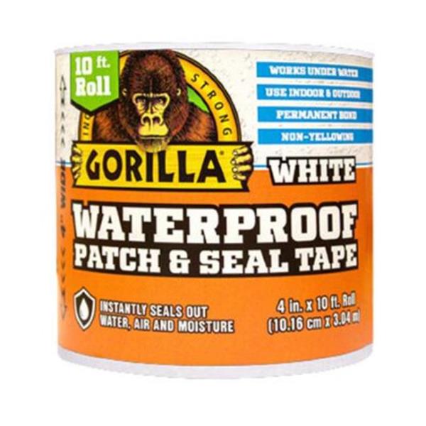 Gorilla Glue White Waterproof Patch and Seal Repair and Sealant Tape  10 Foot Roll