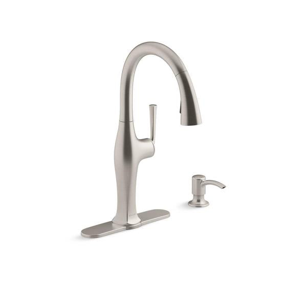 Sundae Single-Handle Pull Down Sprayer Kitchen Faucet in Vibrant Stainless