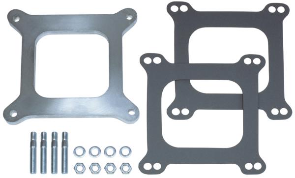 TRA2063 Aluminum Carburetor Spacer - Holley 4 BBL - 0.37 in. - Open Center