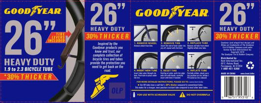 Goodyear 26  X 1.9 -2.3  Heavy Duty Bike Tube  Tire Levers Included