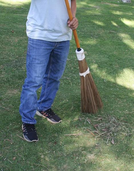 NDP78 Natural Broom - 55 Inches Length, Heavy Duty Broom , Garden Broom