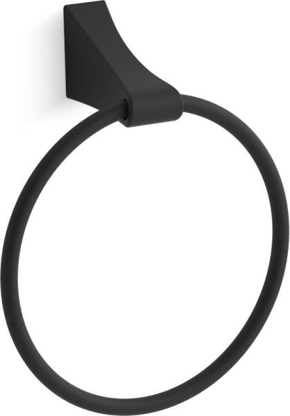 Katun Towel Ring in Matte Black