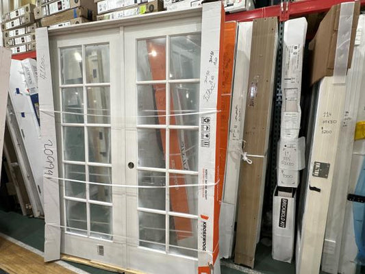 CCIN121 - 60X80 INTERIOR DOOR WITH WINDOWS RIGHT HAND WHITE