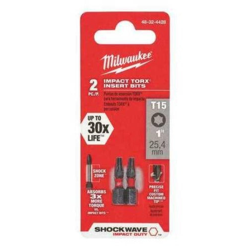 SHOCKWAVE Impact Duty 1 in. T15 Torx Alloy Steel Insert Bit (3-Pack)