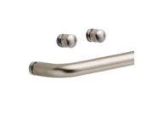 Simplicity 20 in. Shower and Bathtub Door Handle and Knobs in Nickel (3-Pieces)