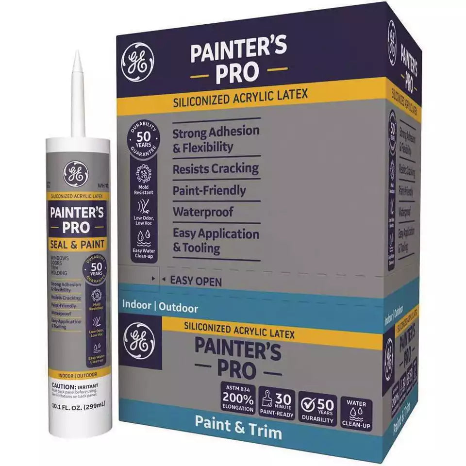 Painters Pro Seal and Paint 10 Oz. Clear All-Purpose Acrylic Latex Sealant, 12PK