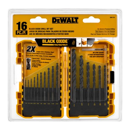 DeWalt Black Oxide Drill Bit Set - 16 Pc