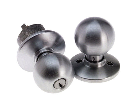 F80CSVORB626 Satin Chrome Orbit Storeroom Autolock Knob