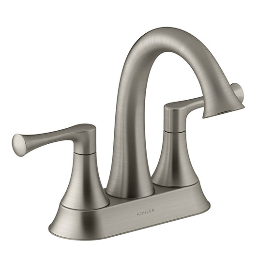 The Bold Lock of Kohler Lilyfield R78046-4D-BN 4" Centerset Bathroom Faucet Vibrant  Brushed Nickel