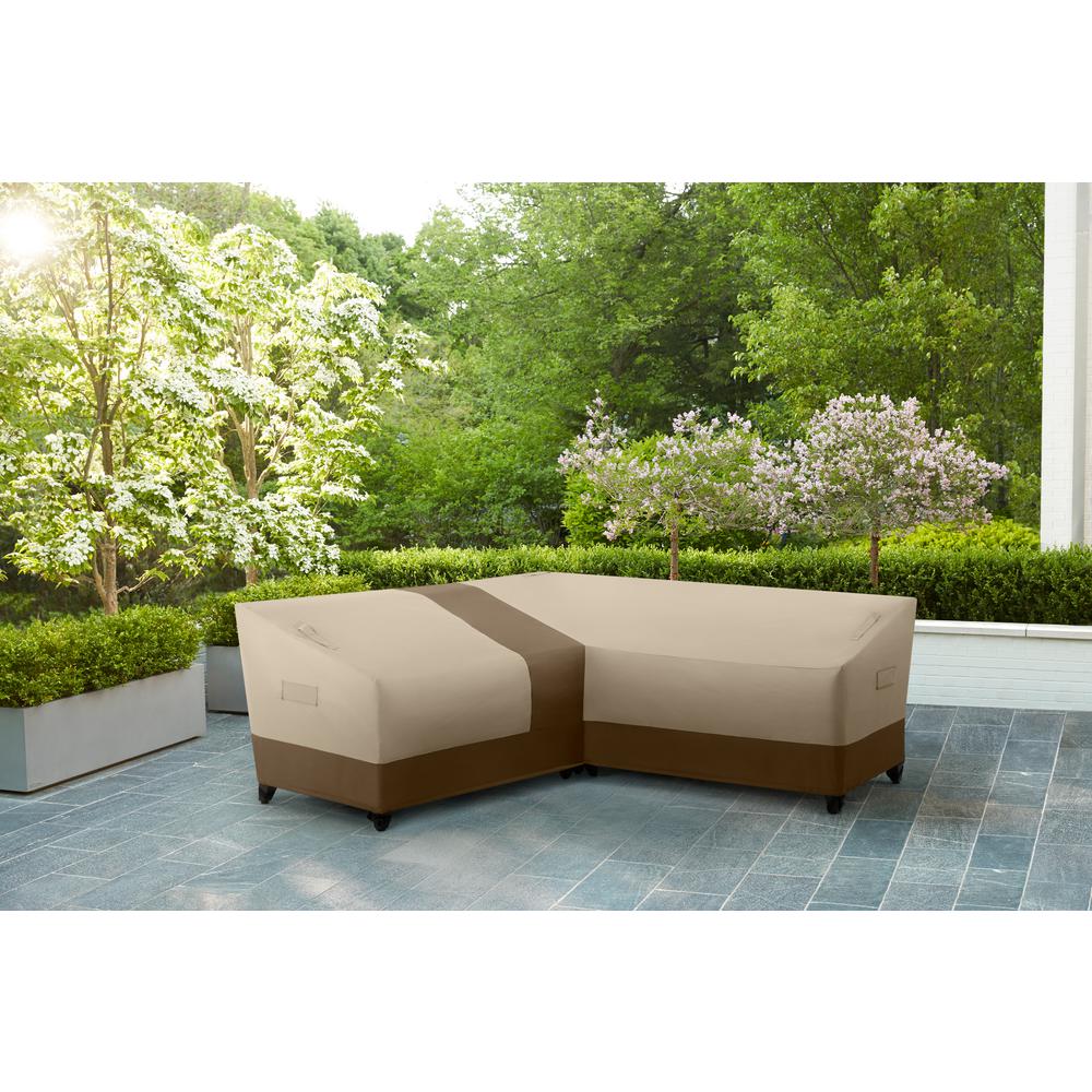 Hampton Bay V-Shape Beige Patio Furniture Cover