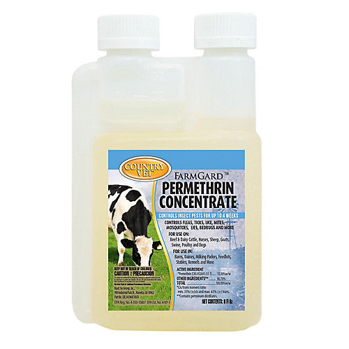 Country Vet 8 Oz FarmGard 13.3% Permethrin Concentrate