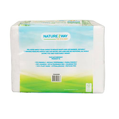 Naturezway Premium Quality Bamboo Disposable Paper Towels [12 MEGA ROLLS] 120 Sheets per Roll | Eco-Friendly | No Trees | Hypoallergenic, Lint-free, F