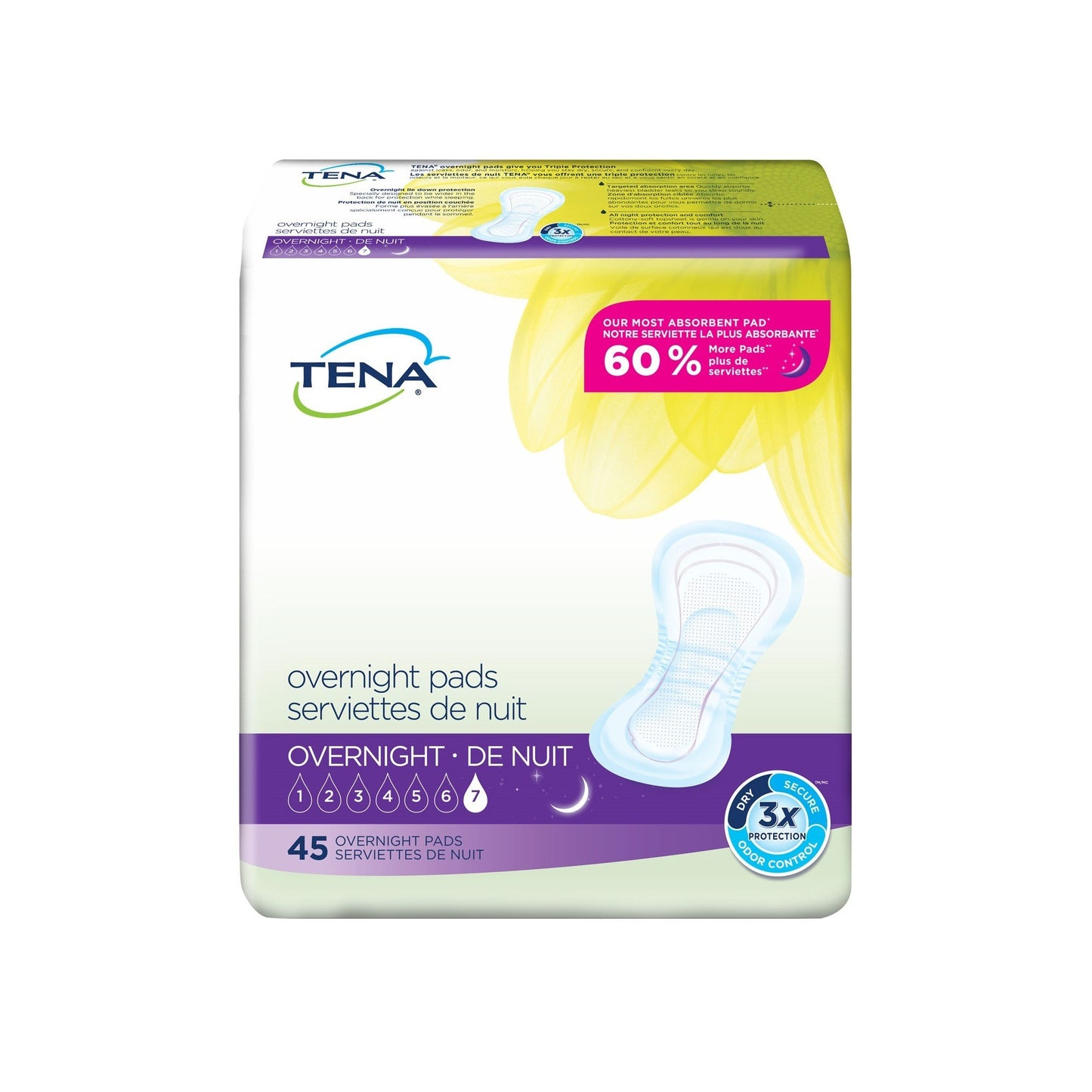 TENA Intimates Bladder Control & Postpartum for Women Incontinence Pads - Overnight Absorbency - Extra Coverage - 45ct